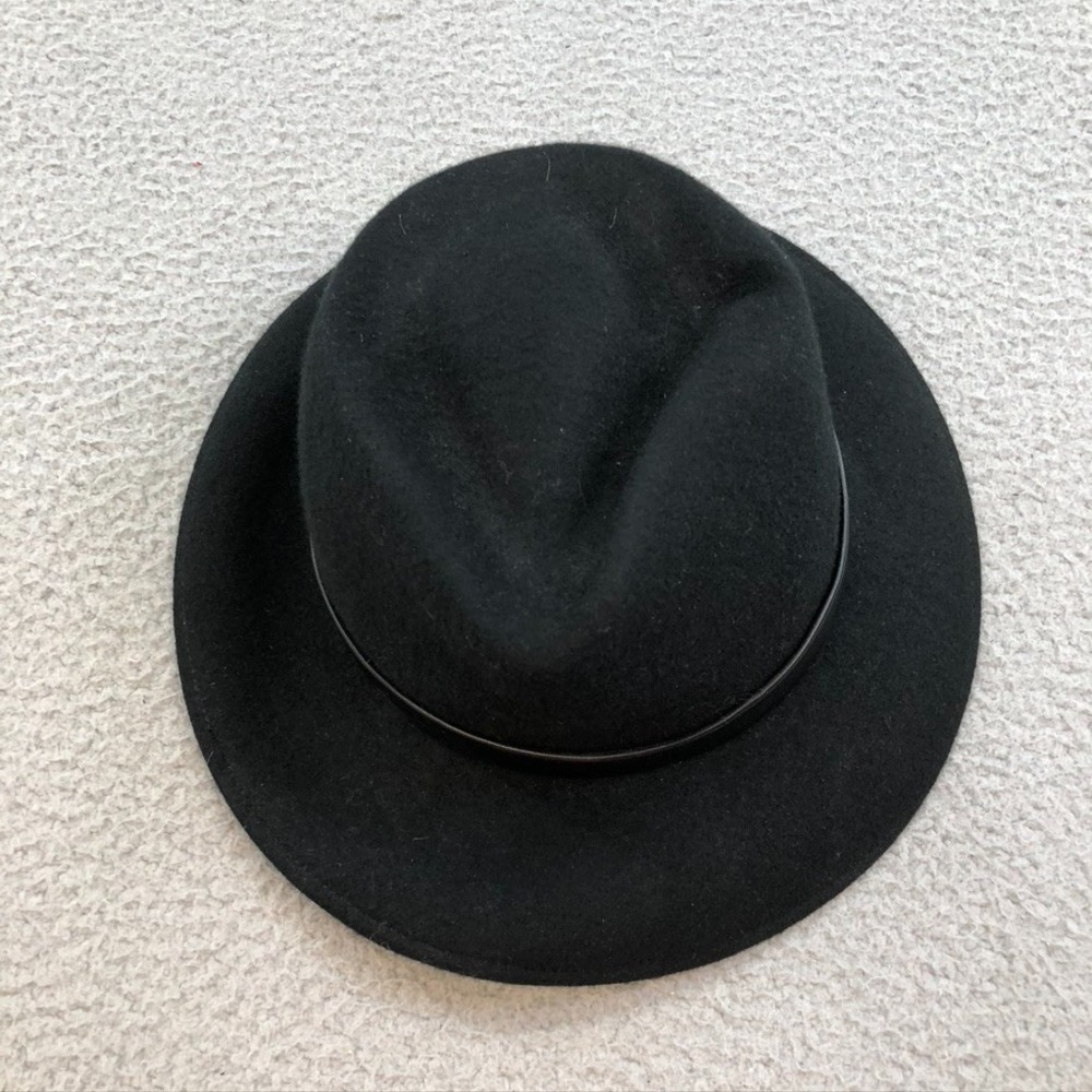 Eric Javits Ms Cool Fedora Womens OS Black Wool Felt Sustainable Classic Hat - Picture 2 of 11